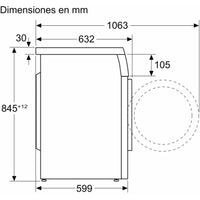Bosch WUU28T8XES front-loading washer with 8 kg capacity, 1,400 rpm, and stainless steel finish.