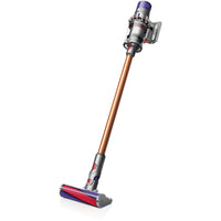 Dyson Cyclone V10™ Absolute cordless vacuum cleaner in nickel, showcasing cyclonic technology and powerful suction.