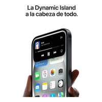 Apple iPhone 15 in black, featuring a 6.1" OLED Super Retina XDR display and A16 Bionic chip. 128 GB storage.