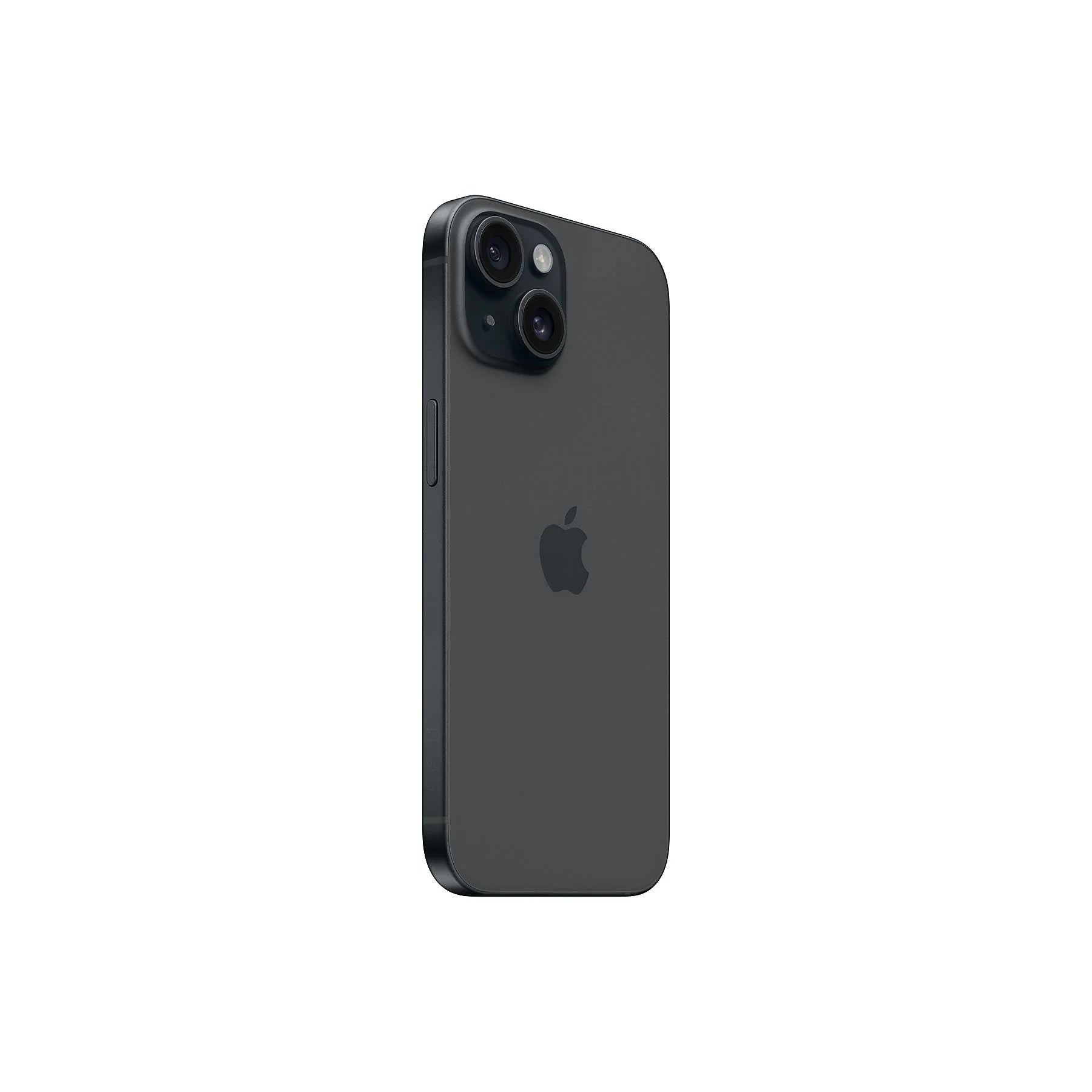 Apple iPhone 15 in black, featuring a 6.1" OLED Super Retina XDR display and A16 Bionic chip.