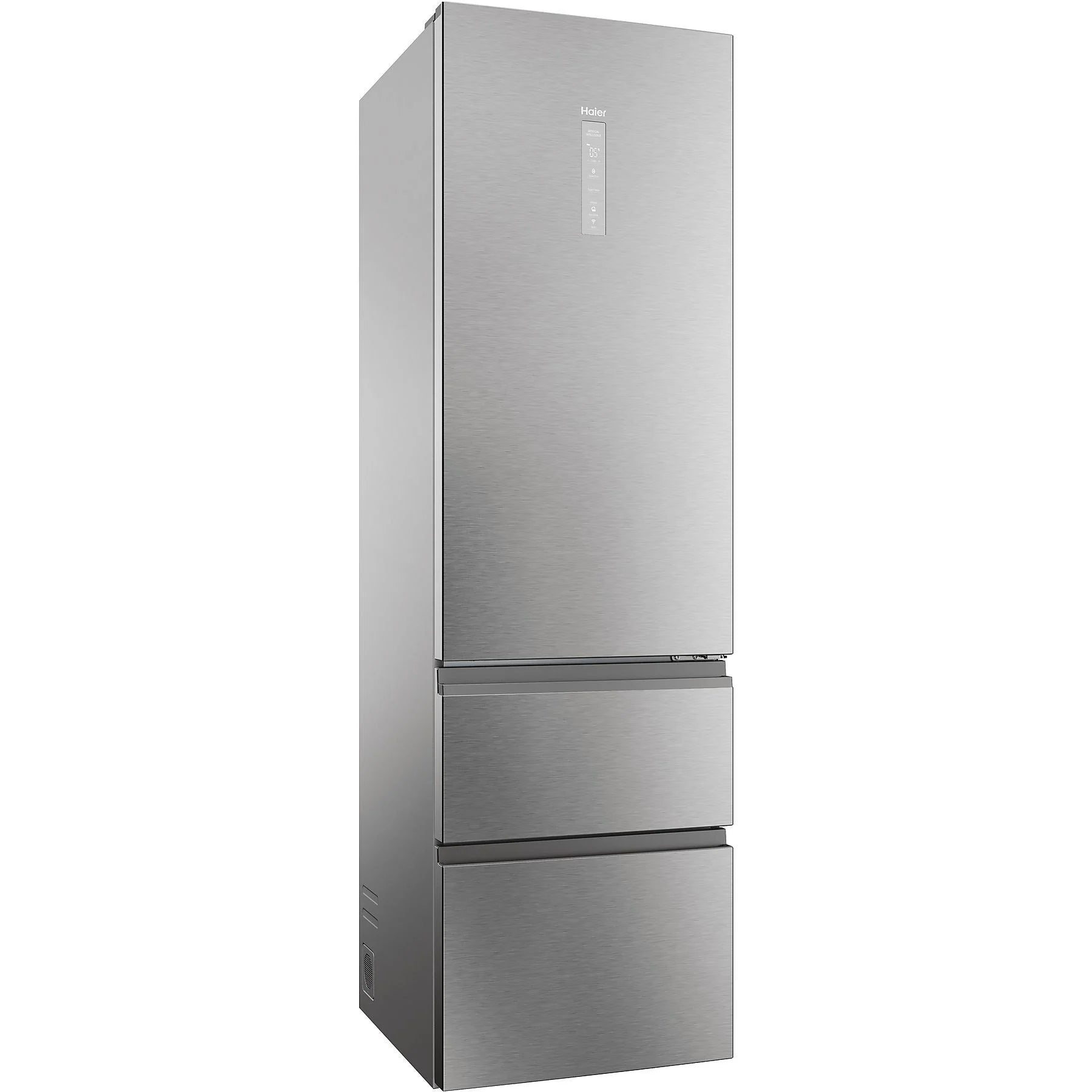Haier Combi 3D 60 Series 5 refrigerator, No Frost, 414 l, 205 cm, with Direct Access and Wi-Fi in stainless steel finish.
