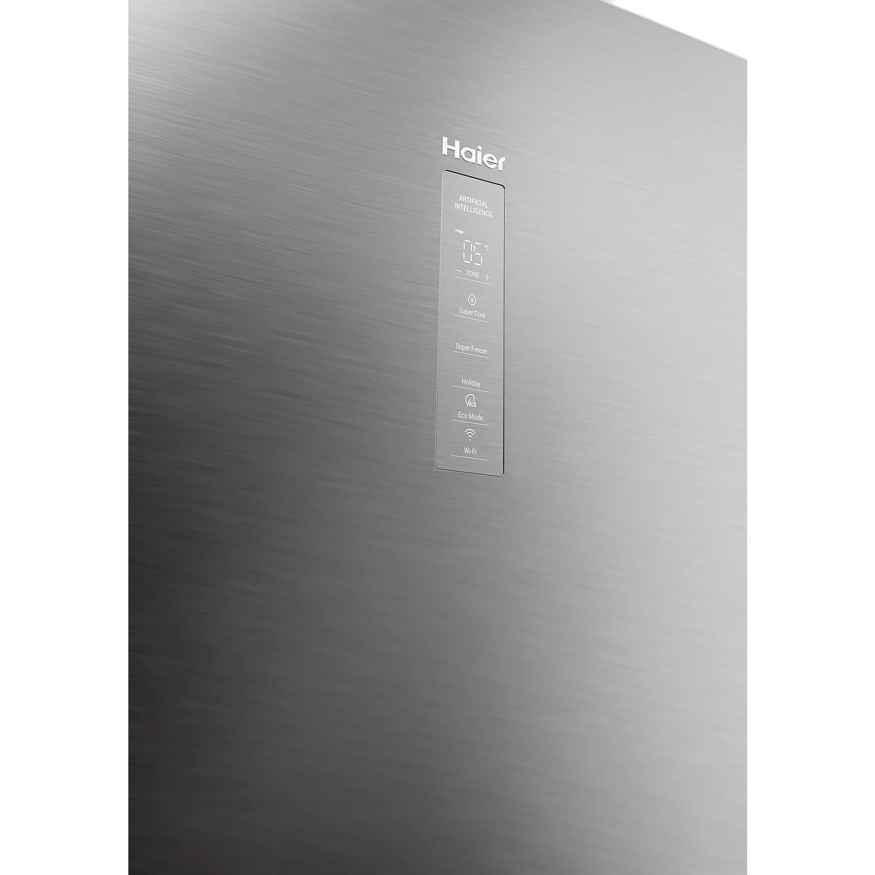 Haier Combi 3D 60 Series 5 refrigerator, No Frost, 205 cm, 414 l, with Direct Access and Wi-Fi in stainless steel finish.