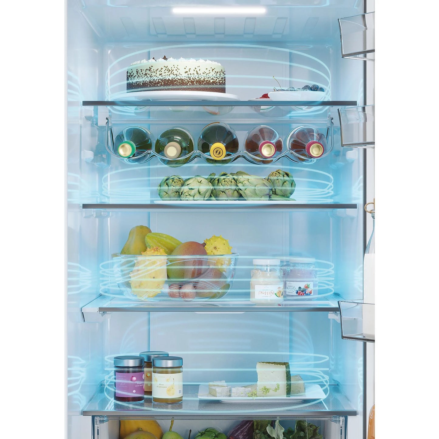 Haier Combi 3D 60 Series 5 HTW5620CNMG No Frost fridge with Direct Access and Wi-Fi in stainless steel finish.
