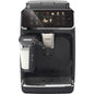 Philips EP4441/50 superautomatic coffee maker with LatteGo, touchscreen, and AquaClean filter in sleek black design.