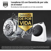 LG F2DR5S09A1W washer dryer combo in white, featuring 9 kg washing capacity, 5 kg drying capacity, and 12 programs.