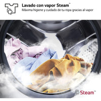 LG F2DR5S09A1W washer dryer combo in white, showcasing 9 kg wash and 5 kg dry capacity with control panel and programs visible.