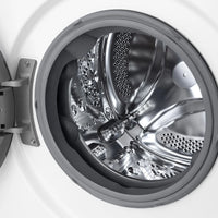 LG F2DR5S09A1W washer dryer combo in white, featuring 9 kg wash, 5 kg dry capacity, and 12 programs.