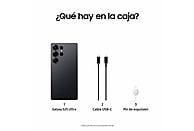 Samsung Galaxy S25 Ultra in Titanium Black showcasing 6.9" WQHD+ display and sleek design with 256 GB storage.