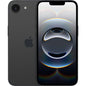 Apple iPhone 16e in black, 128 GB, 5G, featuring a 6.1" OLED Super Retina XDR display and A18 chip.