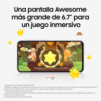 Samsung Galaxy A36 5G smartphone in black, showcasing 6.7" FHD+ Super AMOLED display and sleek design.