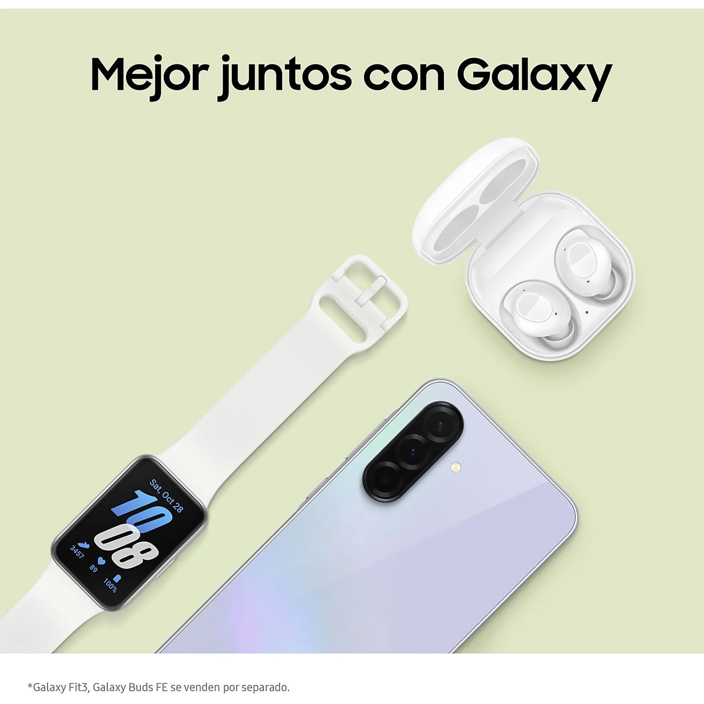 Samsung Galaxy A36 5G smartphone in black, featuring 256 GB storage, 8 GB RAM, and 6.7" FHD+ Super AMOLED display.