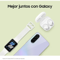 Samsung Galaxy A36 5G smartphone in black, featuring 256 GB storage, 8 GB RAM, and 6.7" FHD+ Super AMOLED display.