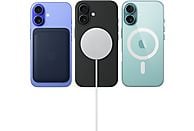 Apple iPhone 16 Plus in black, featuring a 6.7" OLED display, 128 GB storage, and A18 Bionic chip.