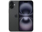 Black Apple iPhone 16 Plus with 128 GB, 5G, and 6.7" OLED Super Retina XDR display, showing sleek design and features.