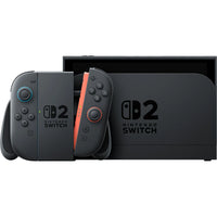 Nintendo Switch 2 console with 7.9” Full HD display, magnetic Joy-Con in neon blue and red, 256 GB storage.