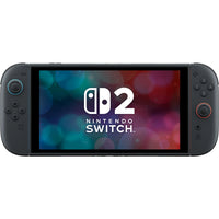 Nintendo Switch 2 console in blue and neon red with 256 GB storage and Magnetic Joy-Con, featuring Mario Kart World game.
