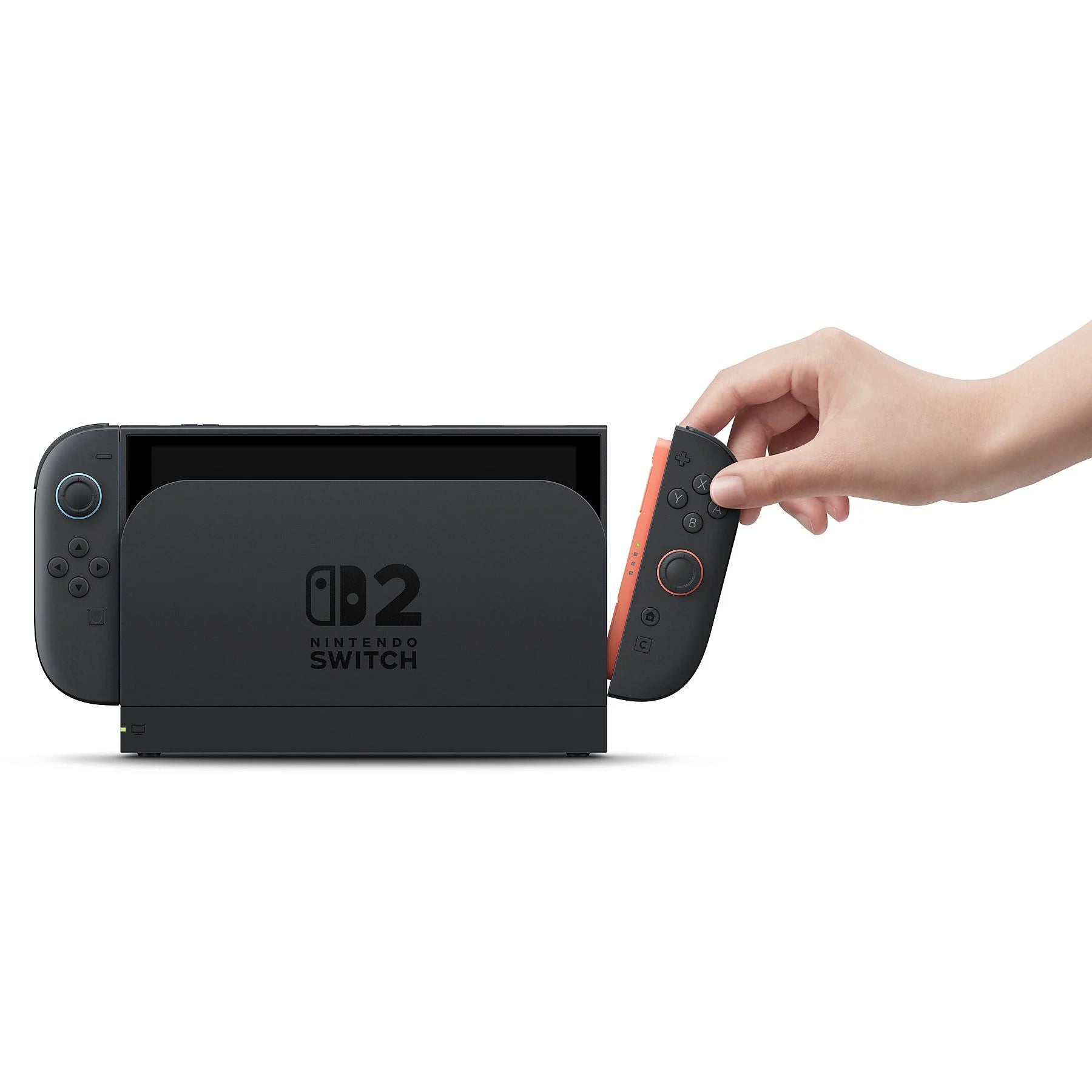 Nintendo Switch 2 console with 7.9” Full HD display, magnetic Joy-Con in blue and red, and digital Mario Kart game.