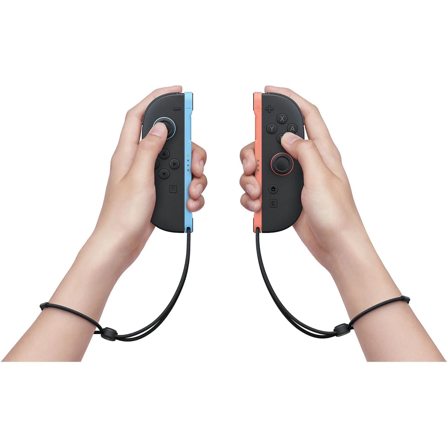 Nintendo Switch 2 console in blue and neon red with 7.9” Full HD display and Magnetic Joy-Con, featuring Mario Kart World.