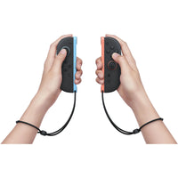 Nintendo Switch 2 console in blue and neon red with 7.9” Full HD display and Magnetic Joy-Con, featuring Mario Kart World.