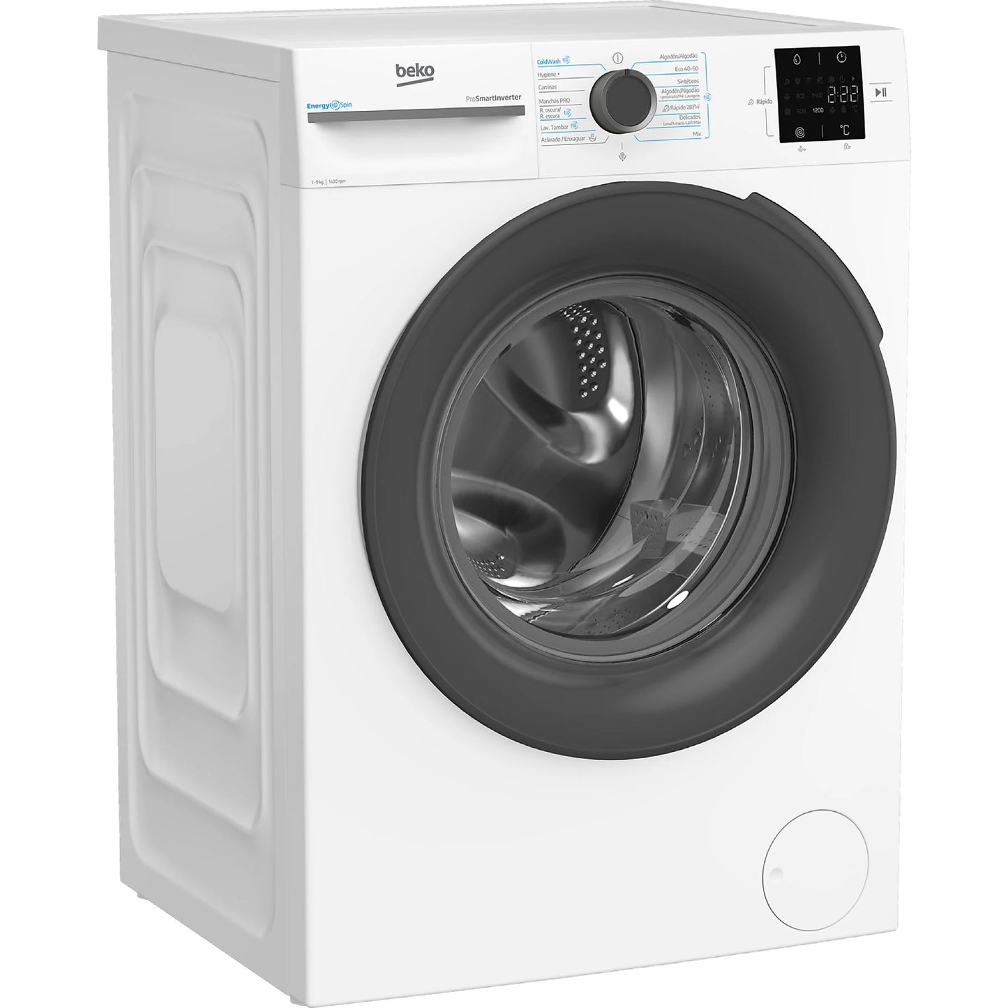 Beko frontal load washer VBM3WFT39413WA, 9 kg capacity, 1400 rpm, white with ProSmart Inverter motor and 15 programs.