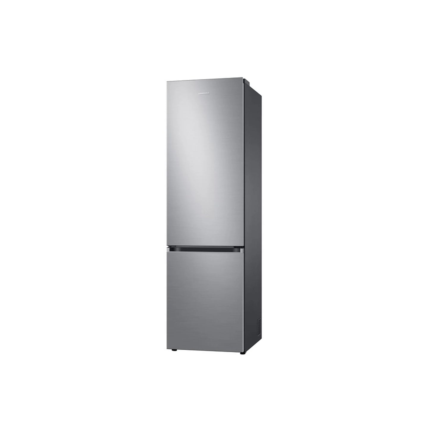 Samsung RB38C705CS9/EF combi refrigerator in stainless steel with All Around Cooling and Wi-Fi, 203 cm tall, 390 l capacity.