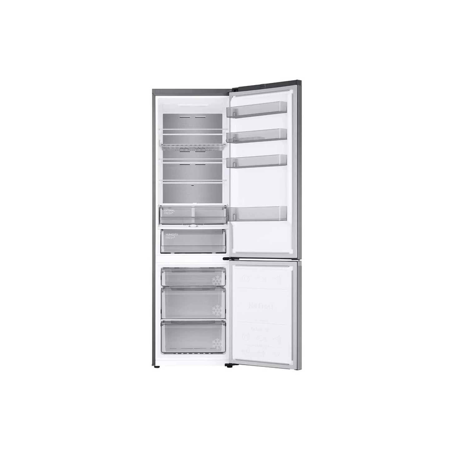 Samsung RB38C705CS9/EF combi refrigerator in stainless steel, featuring All Around Cooling and WiFi connectivity.