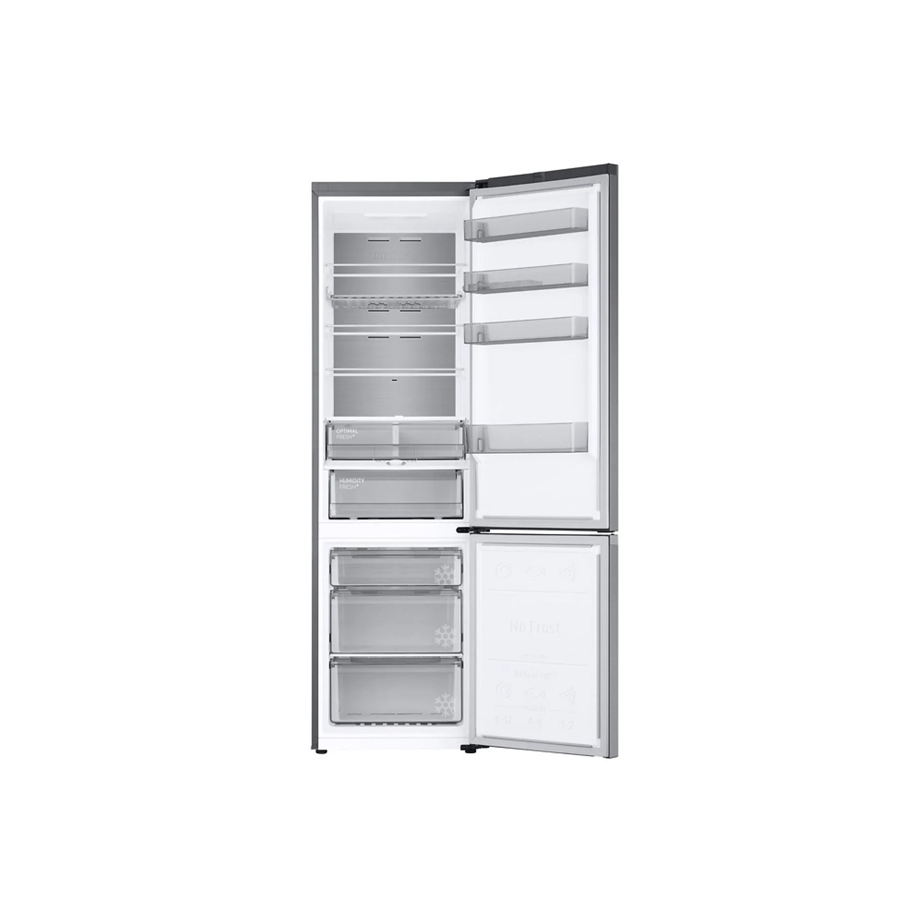 Samsung RB38C705CS9/EF combi refrigerator in stainless steel, featuring All Around Cooling and WiFi connectivity.
