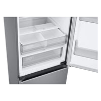 Samsung RB38C705CS9/EF combi refrigerator in inox with WiFi and All Around Cooling, 203 cm height and 390 l capacity.