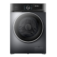 Cecotec Bolero DressCode 9500 Inverter front-loading washing machine in steel, 9 kg capacity, 1400 rpm, steam function.