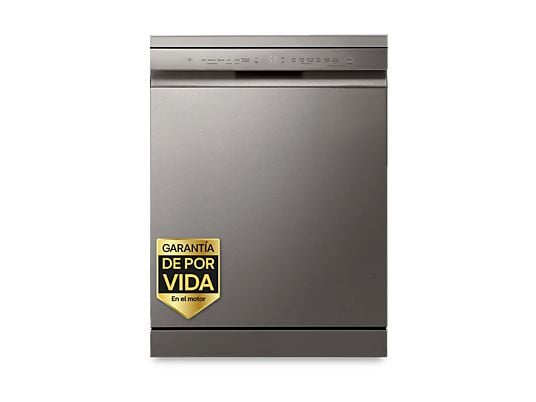 LG DF355FP lavavajillas de acero inoxidable, 14 servicios, 9 programas, con LED táctil y tercera bandeja QuadWash™.
