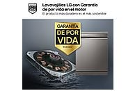 LG DF355FP lavavajillas de acero inoxidable, 14 servicios, 9 programas, 60 cm, con LED táctil y tercera bandeja.
