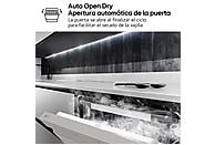 LG DF355FP lavavajillas de acero inoxidable con 14 servicios, 9 programas y LED táctil, mostrando la tercera bandeja y QuadWash™.