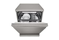 LG DF355FP lavavajillas de 14 servicios con 9 programas, LED táctil, tercera bandeja y tecnología QuadWash™ en acero inoxidable.