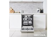 LG DF355FP lavavajillas de acero inoxidable, 14 servicios, 9 programas, LED táctil y tercera bandeja QuadWash™.