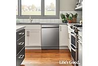 LG DF355FP lavavajillas de acero inoxidable con 14 servicios, 9 programas y tecnología QuadWash™.