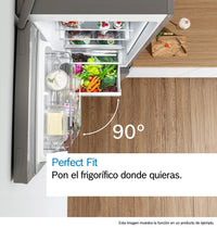 Bosch KGN39VIEB combi refrigerator with NoFrost, VitaFresh drawer, and stainless steel finish, 203 cm tall.