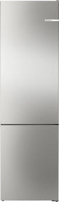 Bosch KGN39VIEB combi refrigerator with Total NoFrost, VitaFresh drawer, and fingerprint-resistant steel finish.