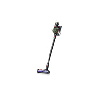 Dyson V8™ Cyclone stick vacuum with 150W suction power, 60 min autonomy, and accessories in black.