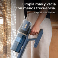 Cecotec Conga Rockstar RS70 Pet Flex cordless vacuum cleaner with animal brush in black and gold, showcasing sleek design.