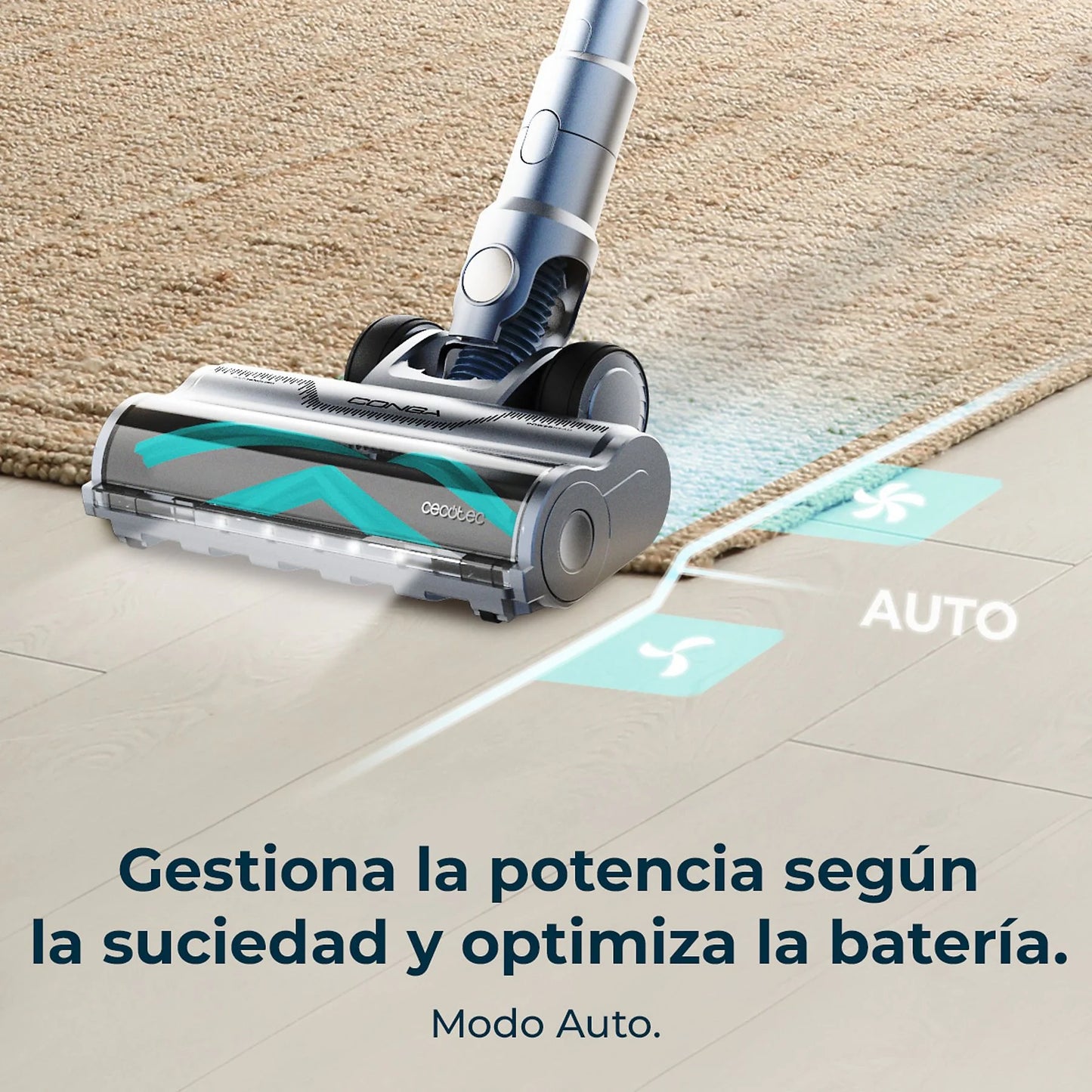 Cecotec Conga Rockstar RS70 Pet Flex black and gold cordless vacuum cleaner with pet brush and 65 min battery life.