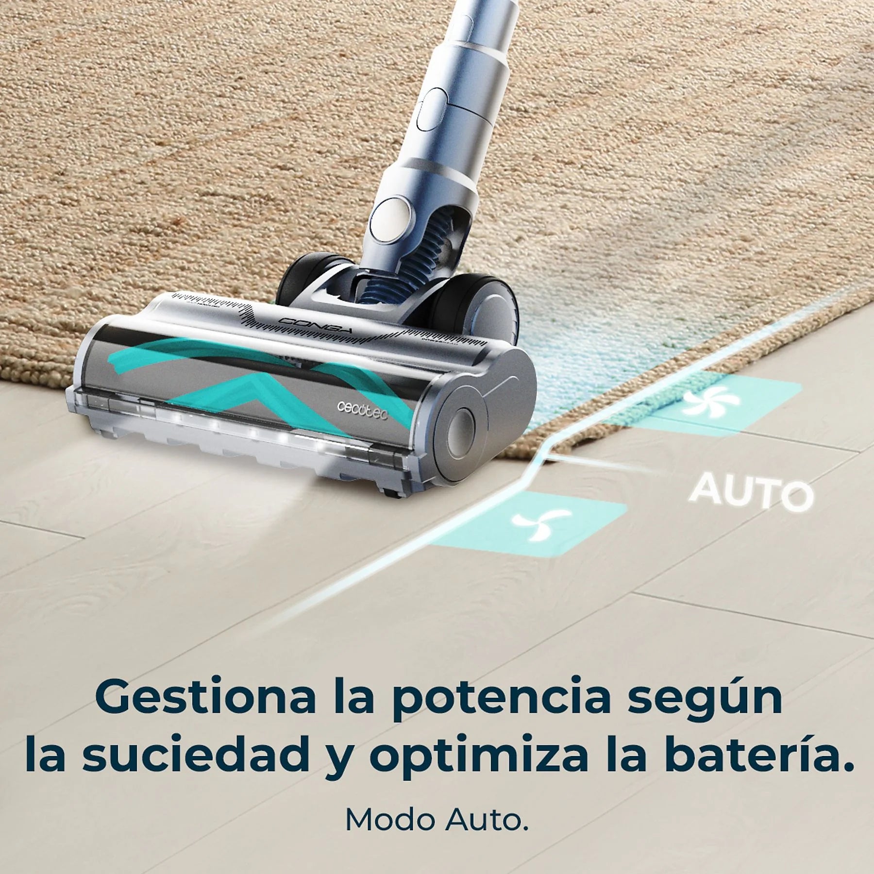 Cecotec Conga Rockstar RS70 Pet Flex black and gold cordless vacuum cleaner with pet brush and 65 min battery life.