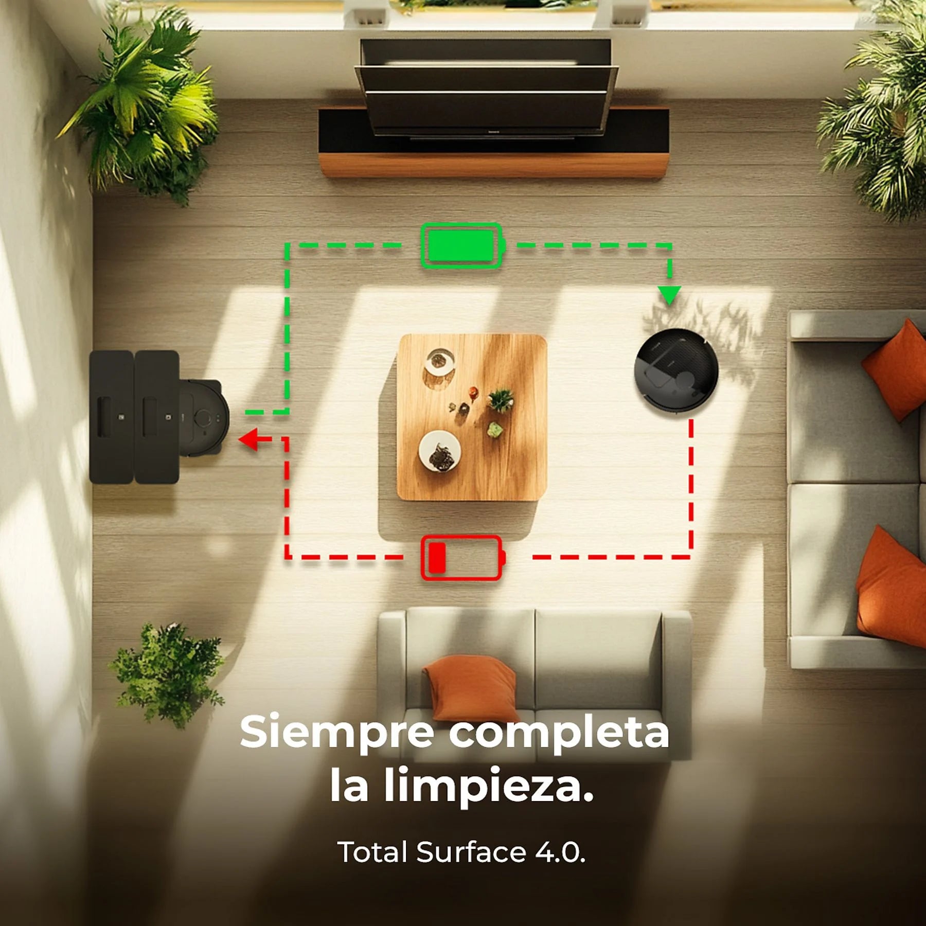 Cecotec Conga X50 black robot friegasuelos with laser navigation and spin mopping, showcasing its sleek design.
