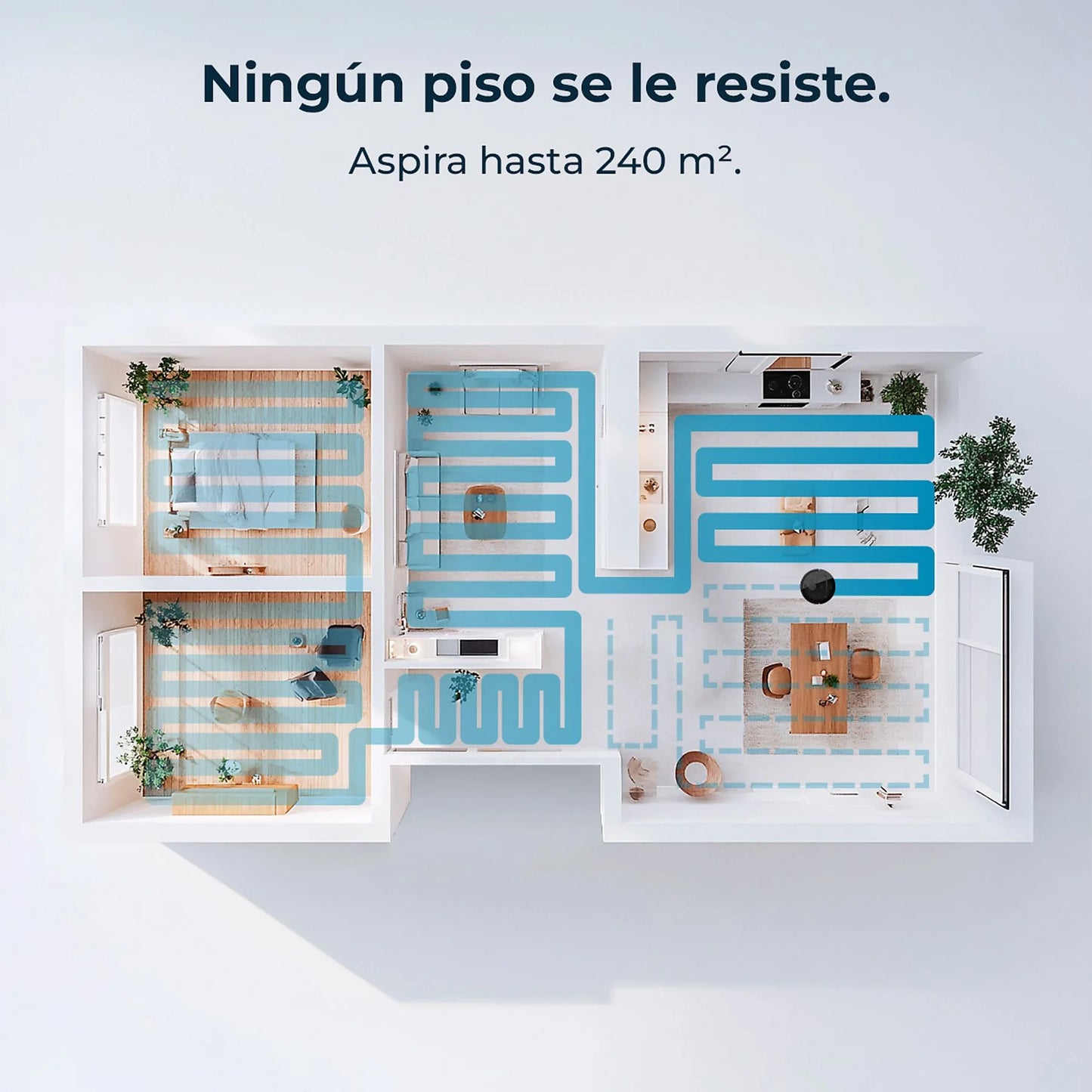 Cecotec Conga X50 robot friegasuelos in black, featuring laser navigation and 240 min autonomy for efficient cleaning.