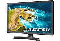 LG 24TQ510S-PZ 24" LED TV in black, featuring HD resolution and Smart TV capabilities.