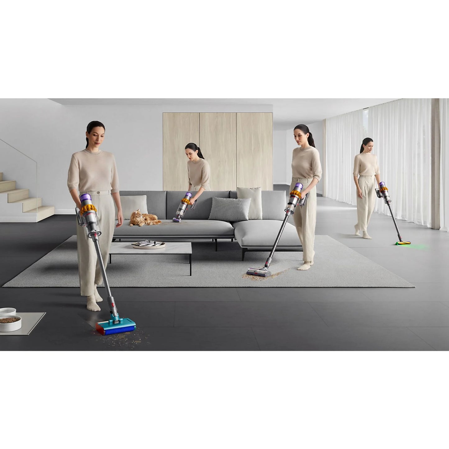 Dyson 448798-01 cordless vacuum cleaner with 660W power, 240 AirWatt suction, 0.76L capacity, and 60 min runtime.