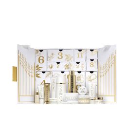Calendario de Adviento EVE LOM con 12 piezas de lujo, 6 tamaño completo y 6 mini, presentado en elegante caja.