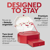 Calendario de Adviento KIKO MILANO SNOW-KISSED HOLIDAY con 24 sorpresas de maquillaje, skincare y accesorios.