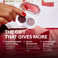 Calendario de Adviento KIKO MILANO Snow-Kissed Holiday con 24 sorpresas de maquillaje, skincare y accesorios.