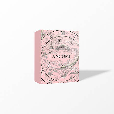 Calendario de Adviento LANCÔME 2025 en diseño de maleta, con 24 sorpresas y 6 productos tamaño completo.