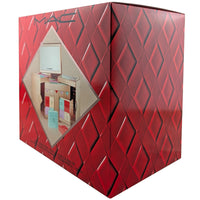 Calendario de Adviento M·A·C MISTERIO MUST HAVES 2025 en color rojo, con 24 puertas y diseño reutilizable.